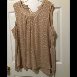 Sleeveless dressy chiffon top